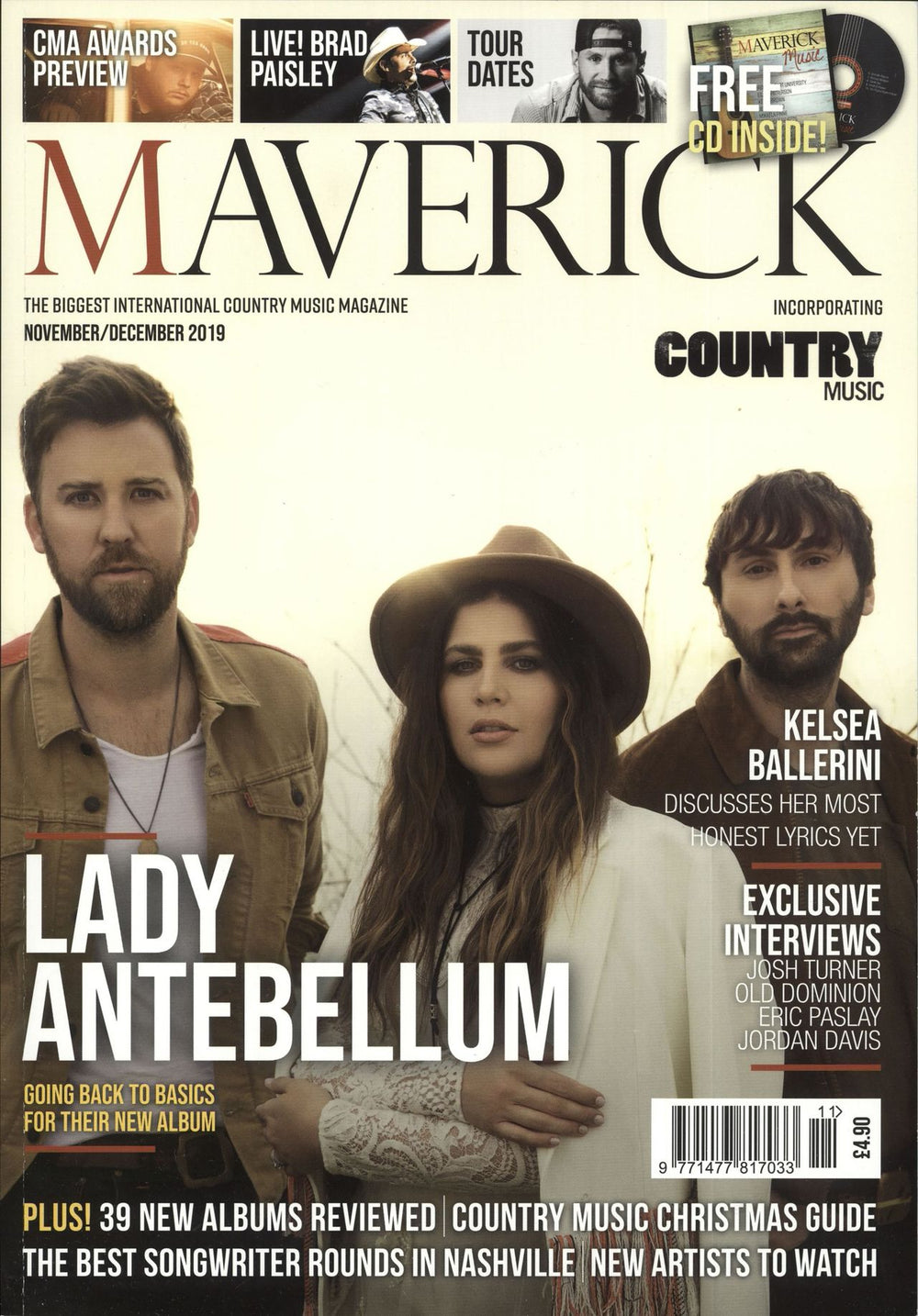 Lady Antebellum Maverick UK magazine NOVEMBER/DECEMBER 2019