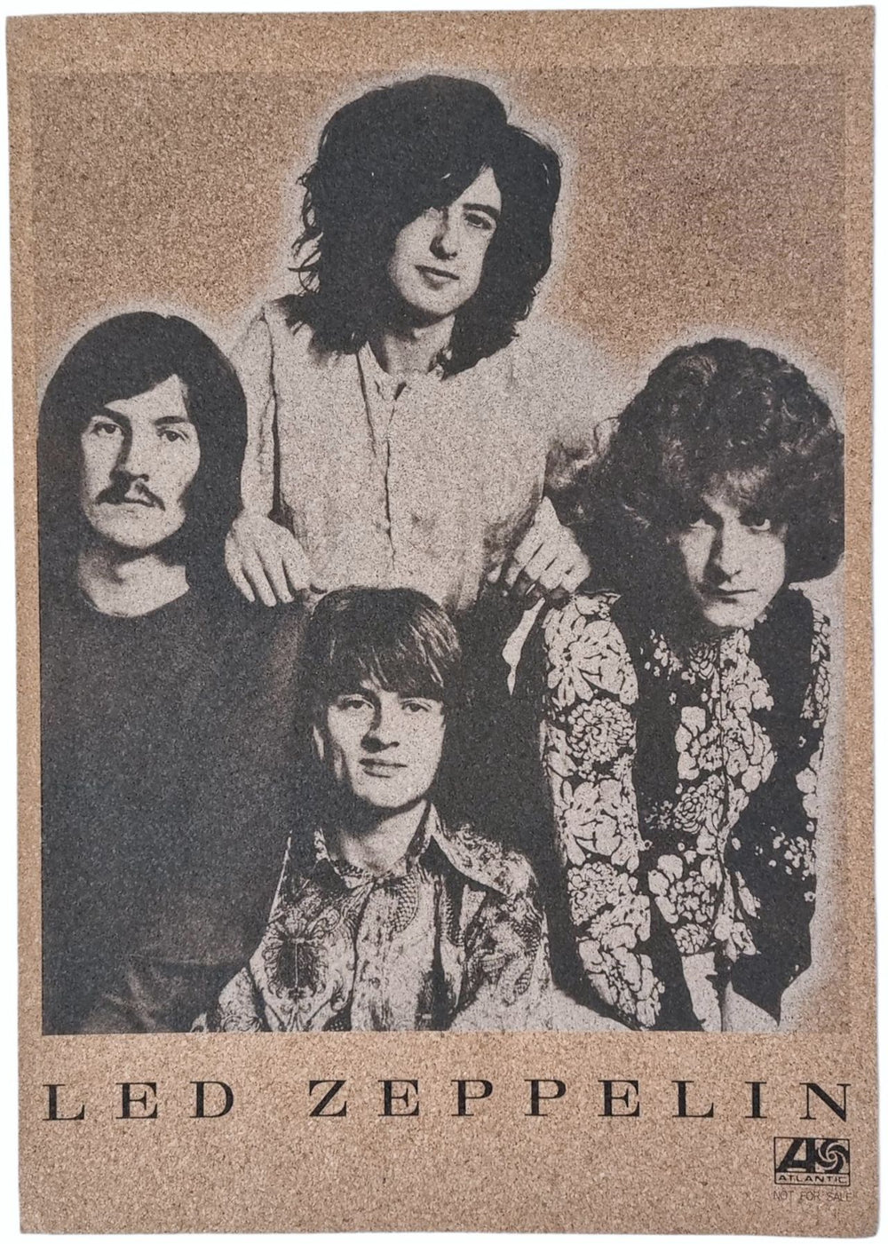 Led Zeppelin Cork Lithograph - Remasters Japanese Promo memorabilia CORK LITHOGRAPH