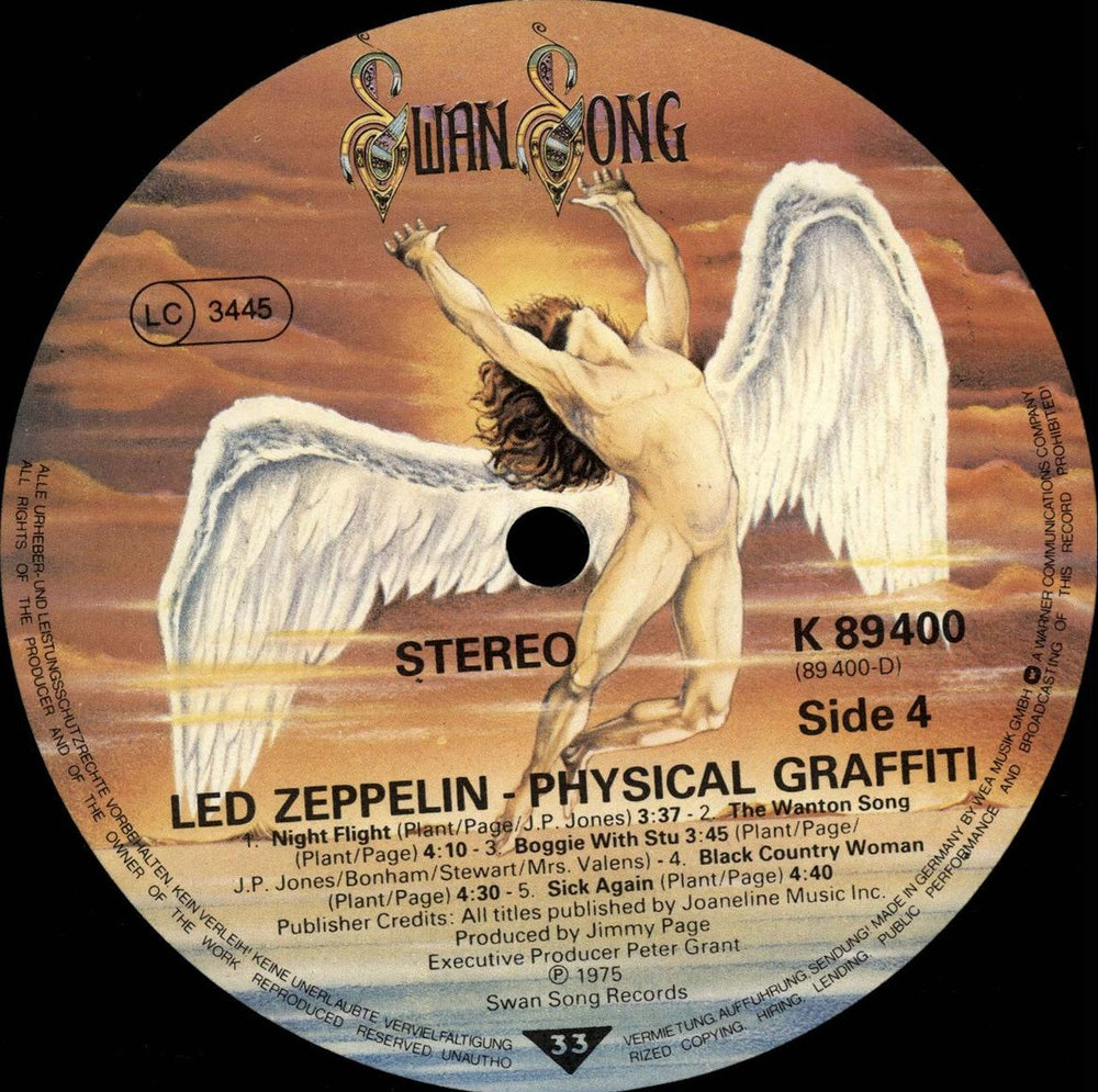 Led Zeppelin Physical Graffiti - 80s Misspellings - EX German 2-LP vinyl record set (Double LP Album) N/AV