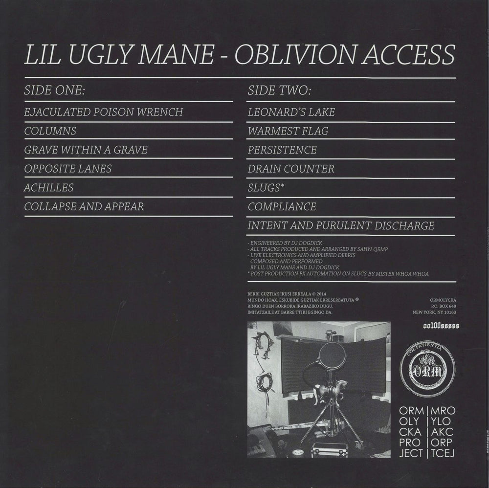 Lil Ugly Mane Oblivion Access - Tombstone Vinyl US vinyl LP album (LP record)