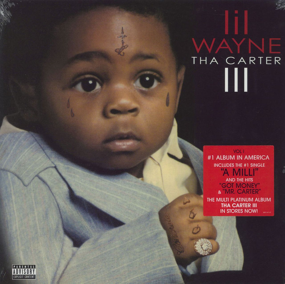 Lil Wayne Tha Carter III (Vol.1) - Sealed US 2-LP vinyl record set (Double LP Album) B0011671-01