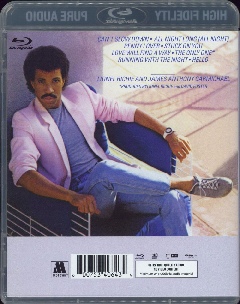 Lionel Richie Can't Slow Down UK Blu Ray Audio 600753406434