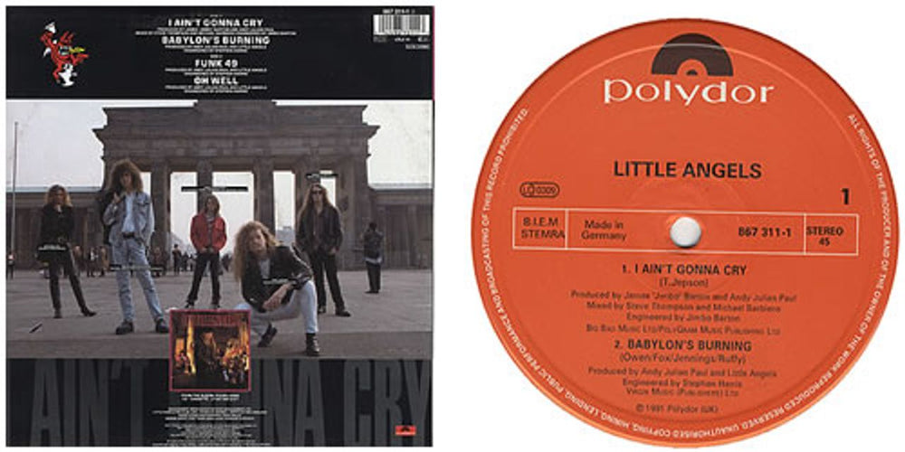 Little Angels I Ain't Gonna Cry German 12" vinyl single (12 inch record / Maxi-single) LIT12IA12790