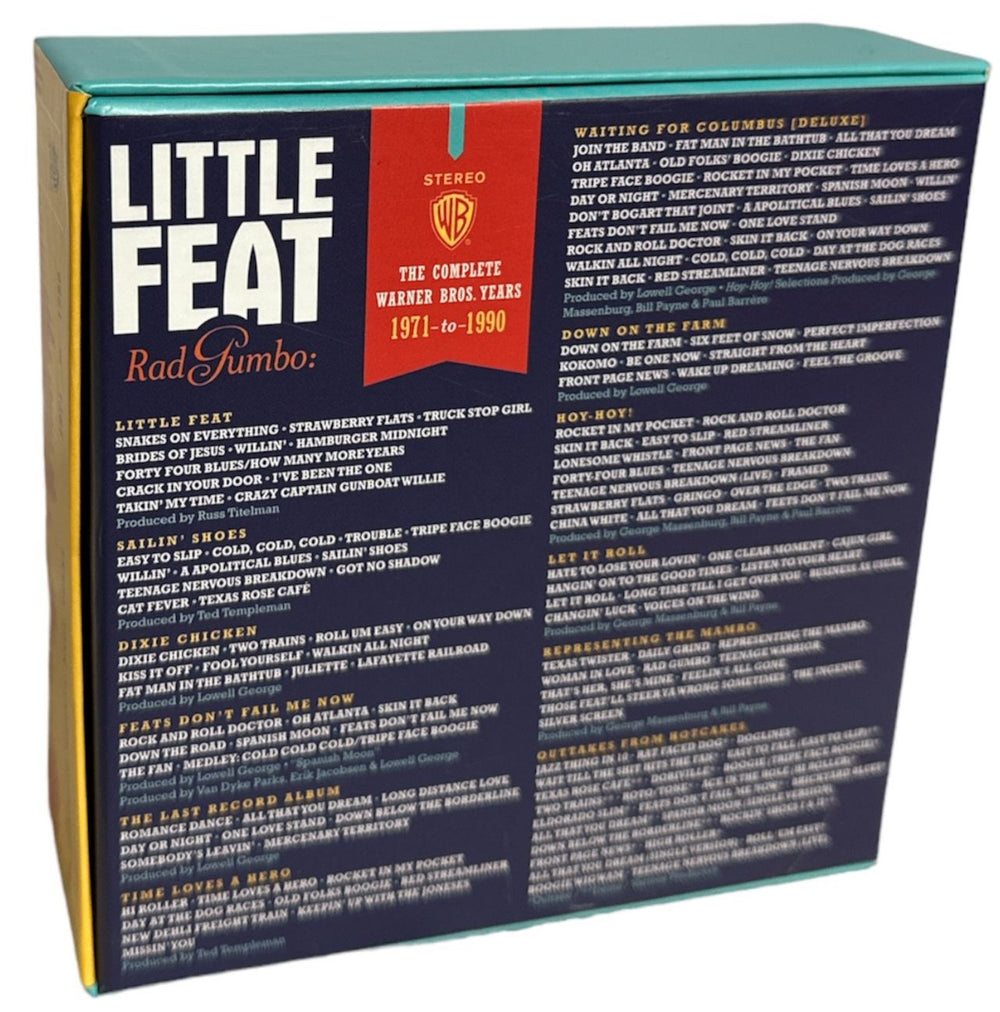 Little Feat Rad Gumbo: The Complete Warner Bros. Years 1971-1990 UK CD Album Box Set 081227960575