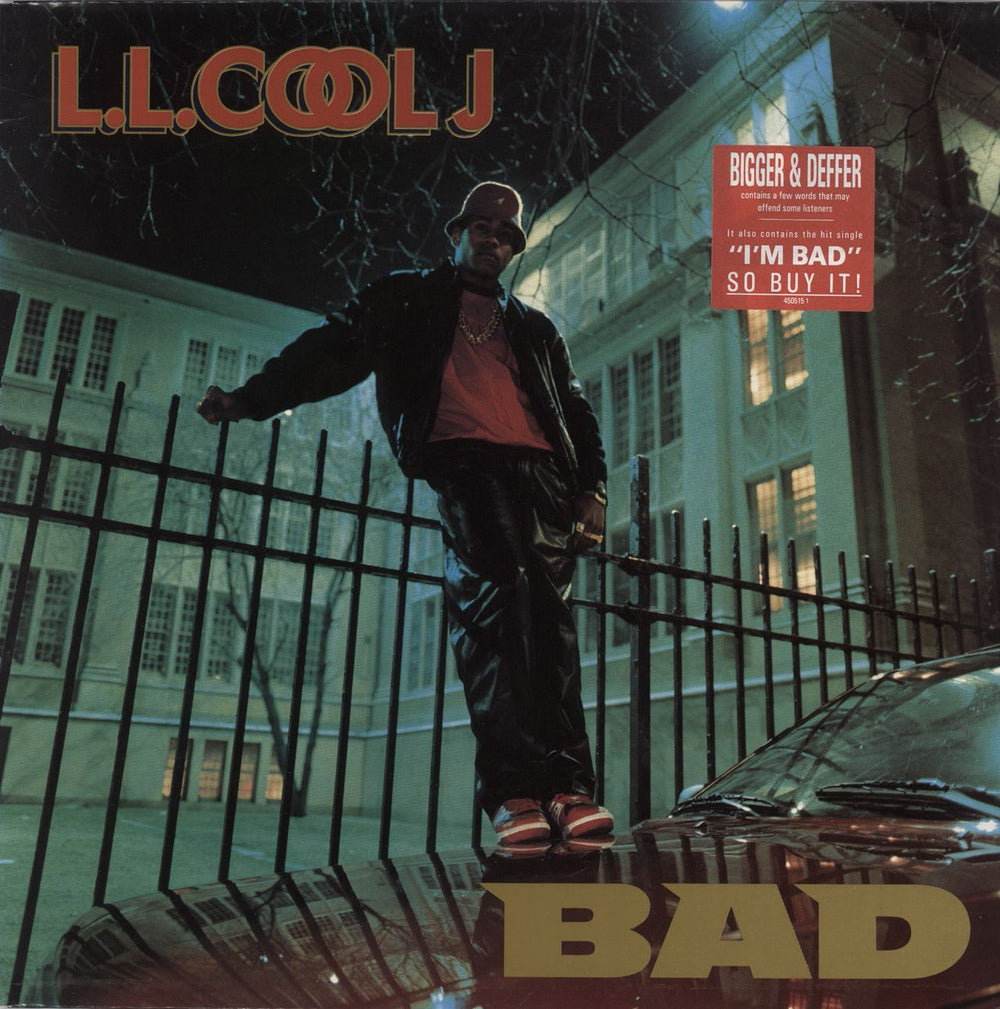 LL Cool J Bigger And Deffer [BAD] - hype sticker UK vinyl LP album (LP record) 4505151