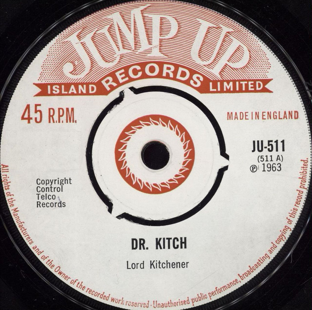 Lord Kitchener Dr. Kitch - 3pr UK 7" vinyl single (7 inch record / 45) JU-511
