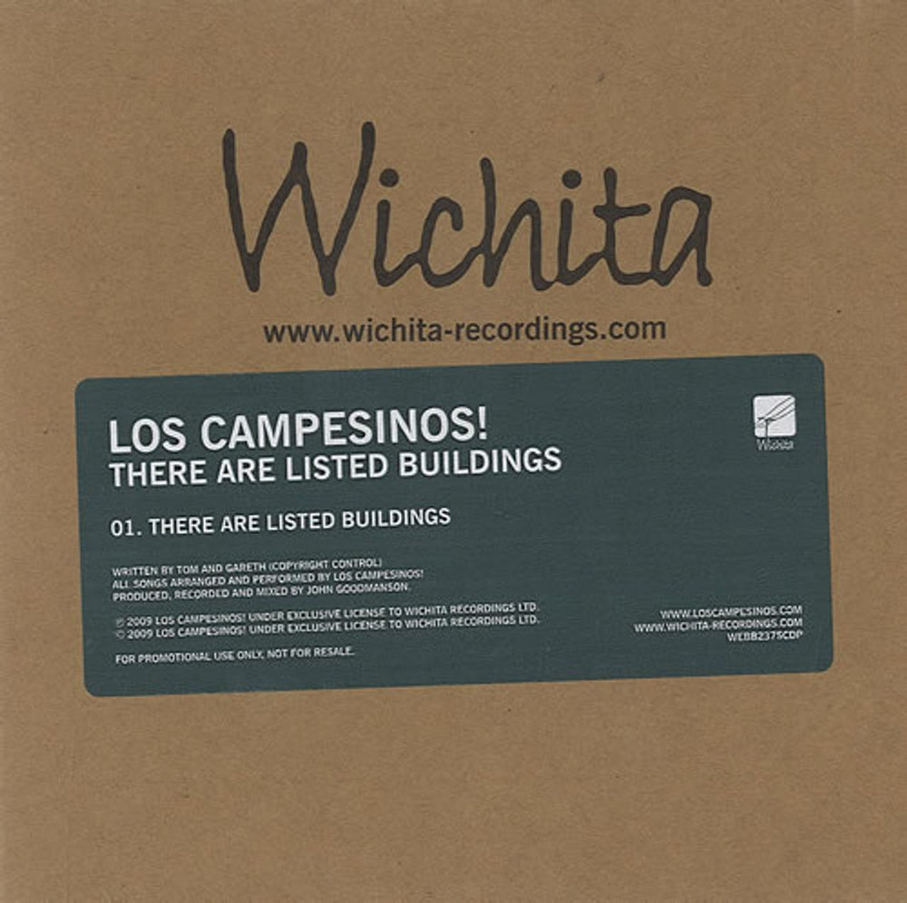 Los Campesinos There Are Listed Buildings UK Promo CD single (CD5 / 5") WEBB237SCDP