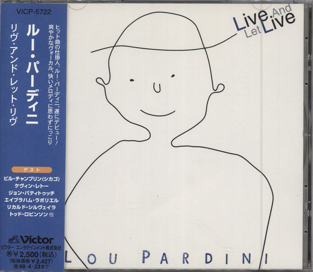 Lou Pardini Live And Let Live Japanese Promo CD album (CDLP) VICP-5722