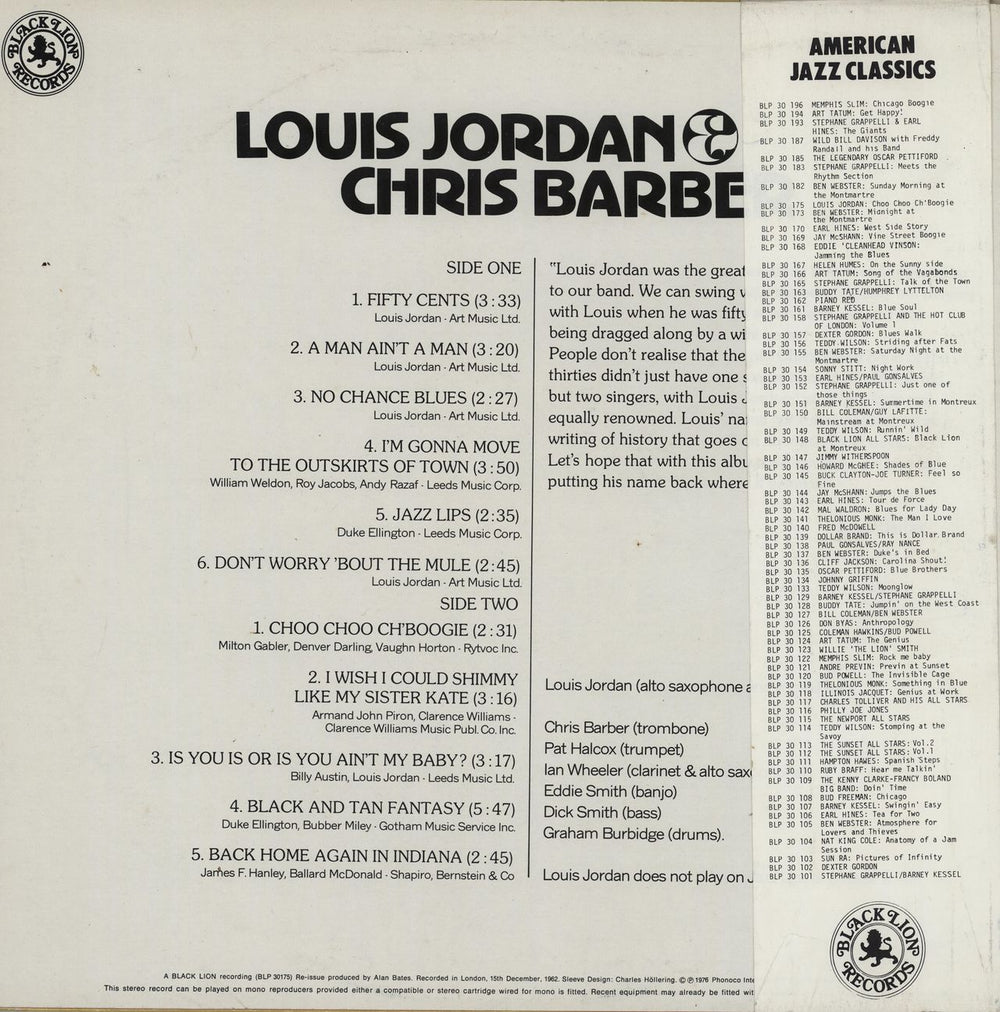 Louis Jordan Choo Choo Ch'Boogie + Obi German vinyl LP album (LP record)