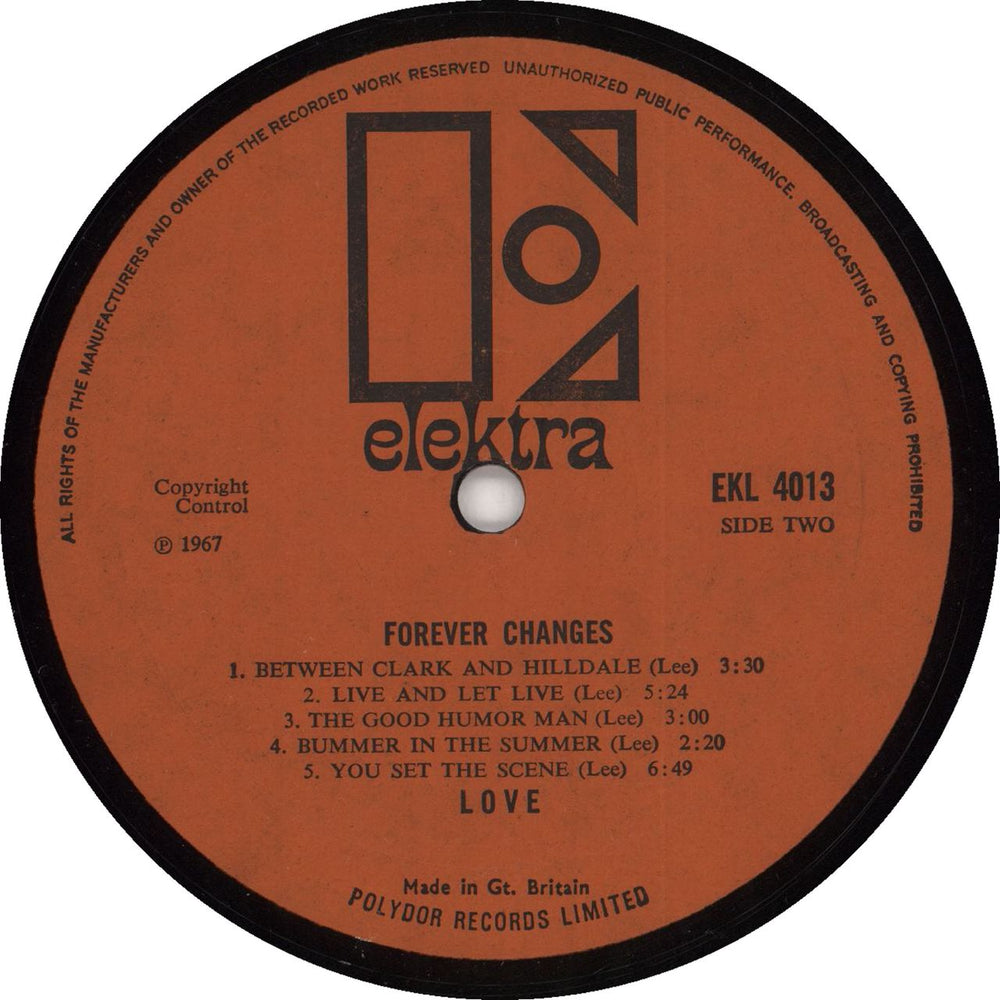 Love Forever Changes UK vinyl LP album (LP record)