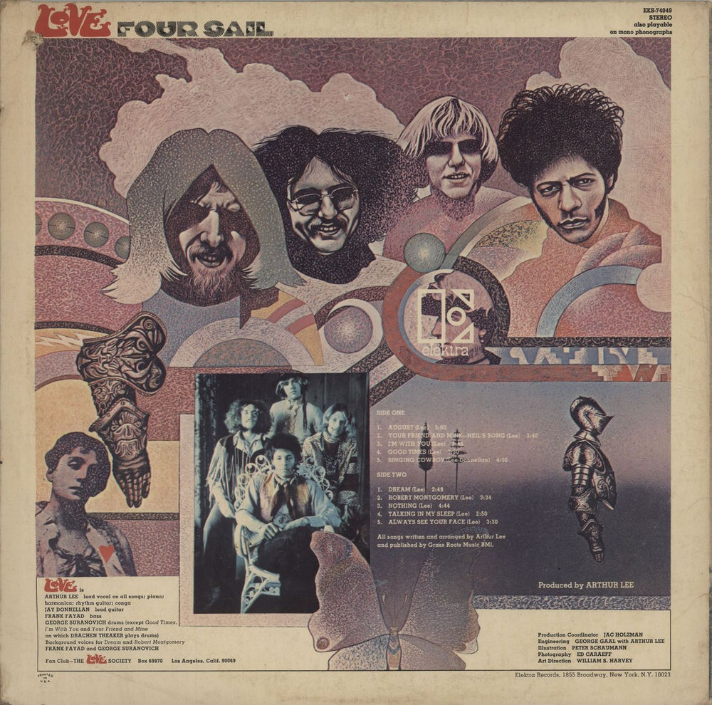 Love Four Sail - Red Label - Corner Cut US vinyl LP album (LP record) LOVLPFO685041