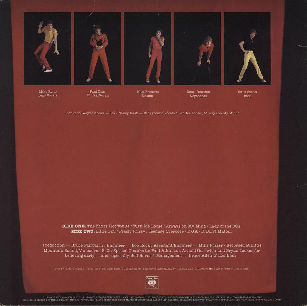 Loverboy Loverboy Canadian vinyl LP album (LP record)