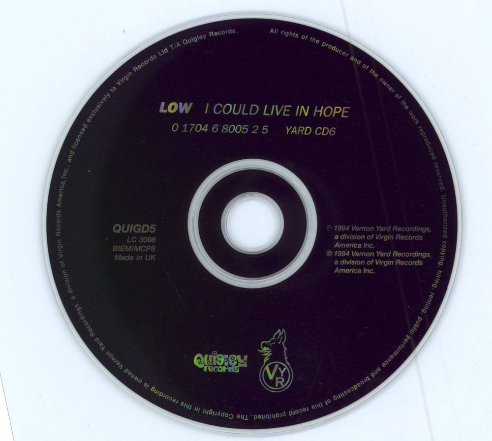 Low I Could Live In Hope UK CD album (CDLP) LAJCDIC786992