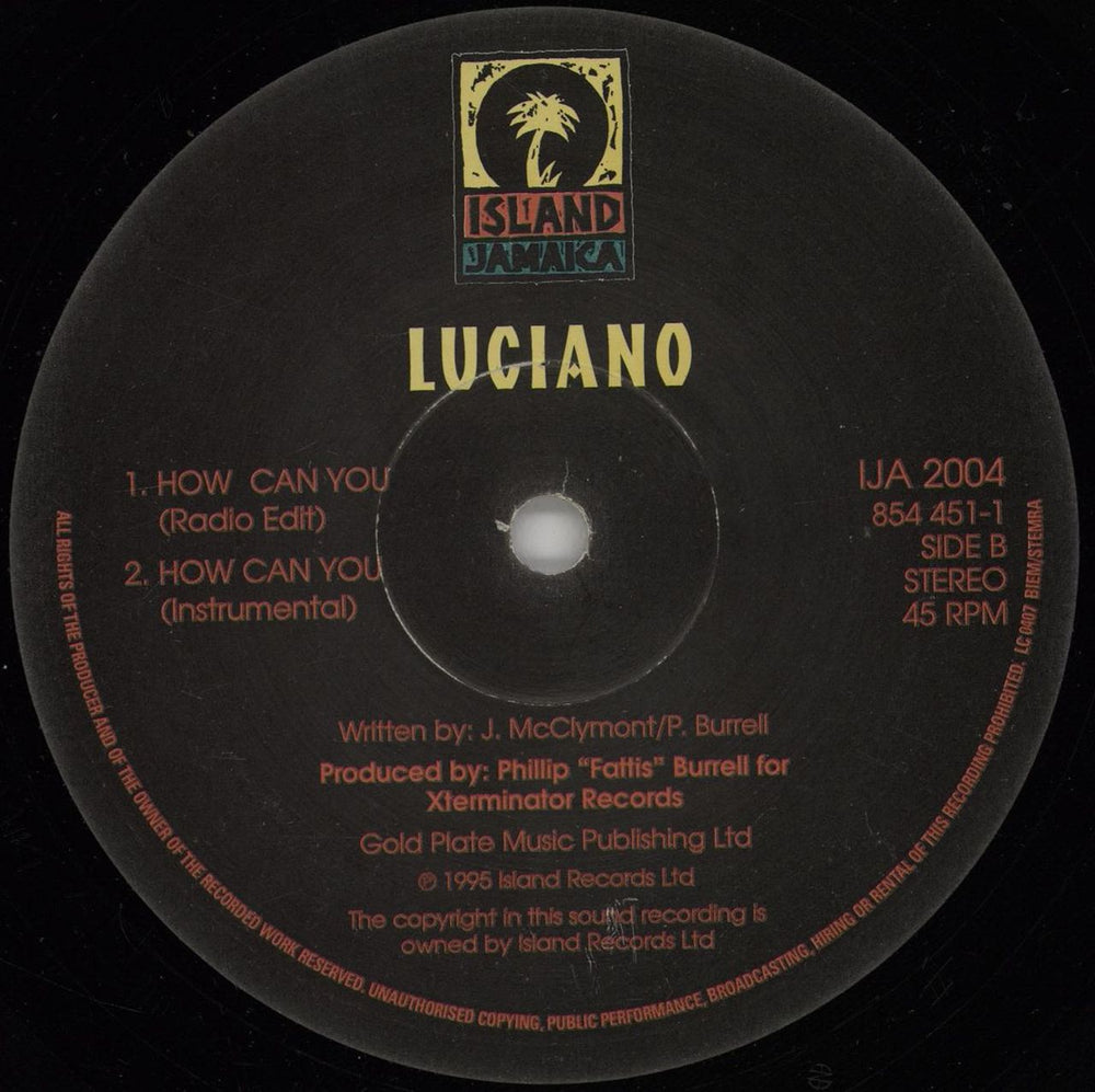 Luciano How Can You Jamaican 12" vinyl single (12 inch record / Maxi-single) LU012HO754686