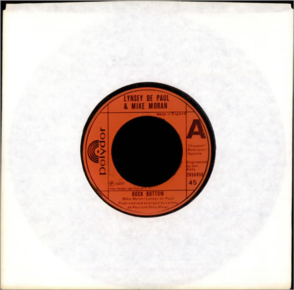 Lynsey De Paul & Mike Moran Rock Bottom - Jukebox UK 7" vinyl single (7 inch record / 45) 2058859