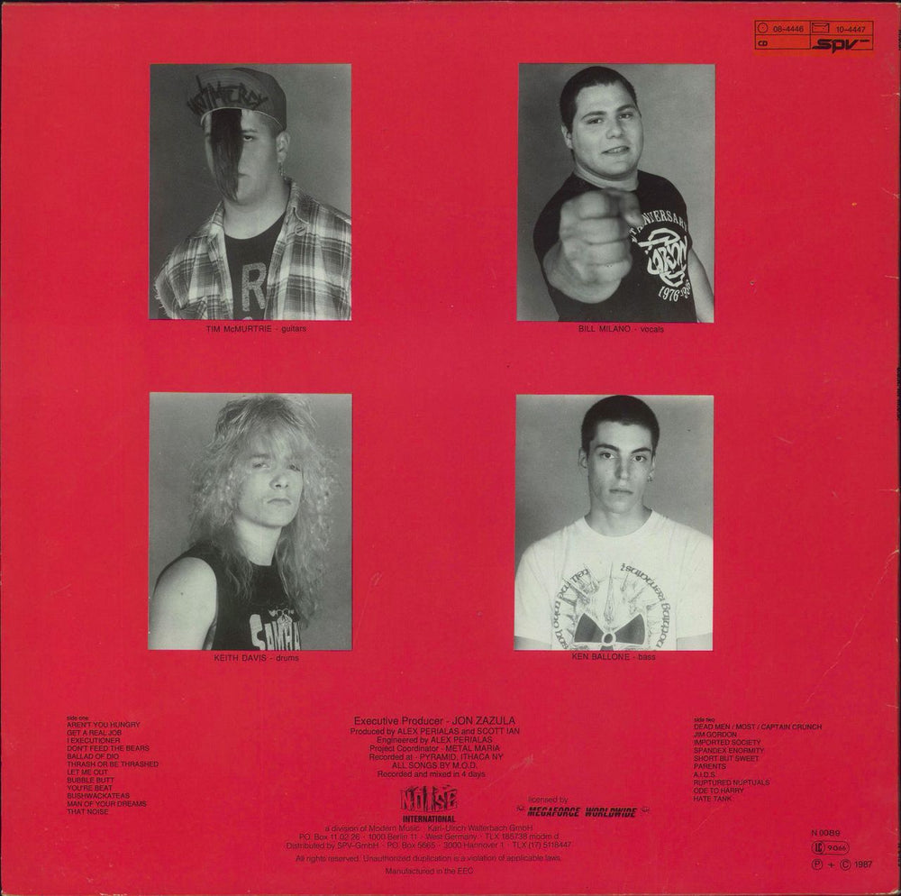 M.O.D. U.S.A For M.O.D - EX German vinyl LP album (LP record)