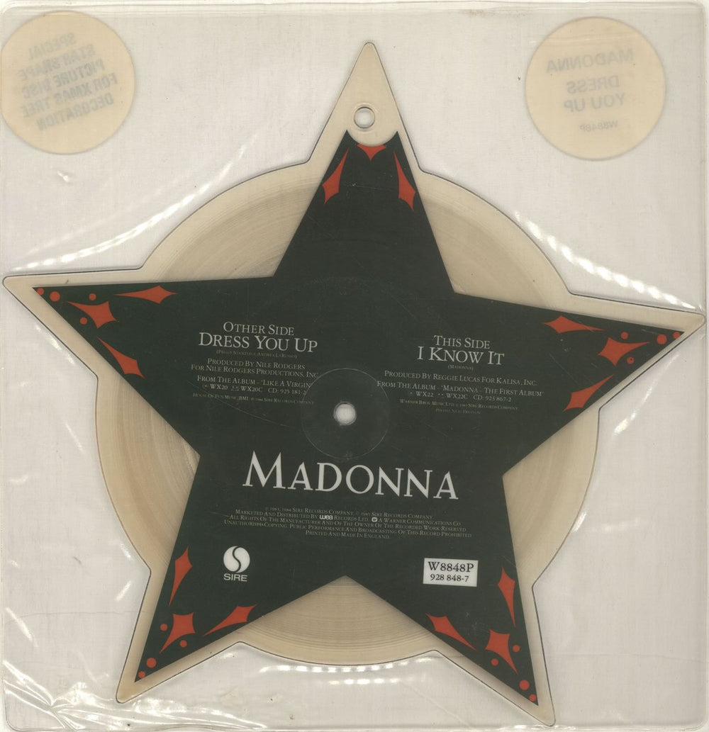 Madonna Dress You Up UK shaped picture disc (picture disc vinyl record) MADSHDR05819