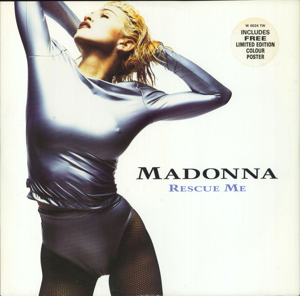 Madonna Rescue Me - Stickered Sleeve UK 12" vinyl single (12 inch record / Maxi-single) W0024TW