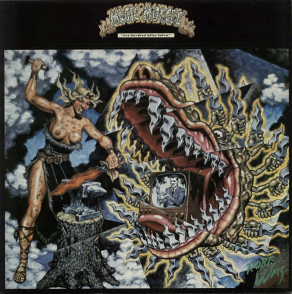 Magic Muscle One Hundred Miles Below UK vinyl LP album (LP record) OBGLP9005