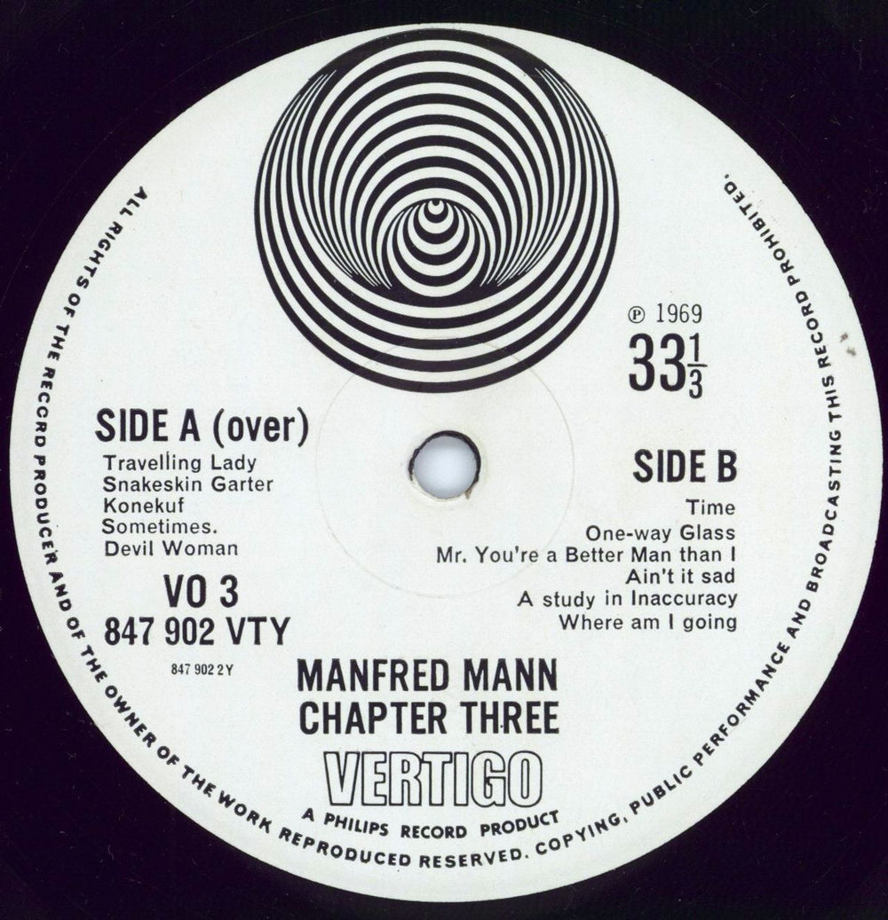 Manfred Mann Chapter Three - 1st - VG UK vinyl LP album (LP record) MFMLPCH605440