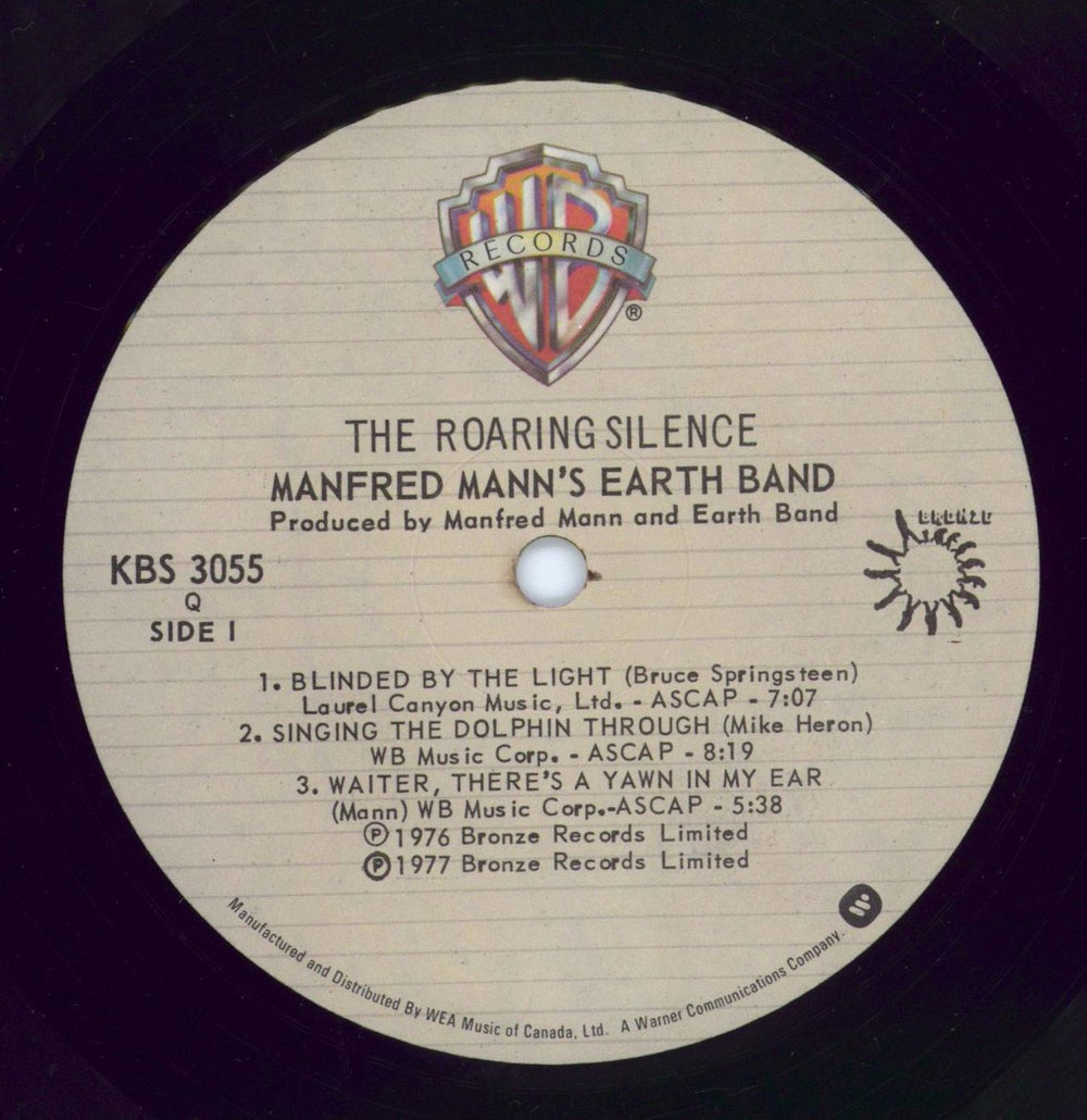 Manfred Mann's Earth Band The Roaring Silence Canadian vinyl LP album (LP record) 5EVLPTH777023