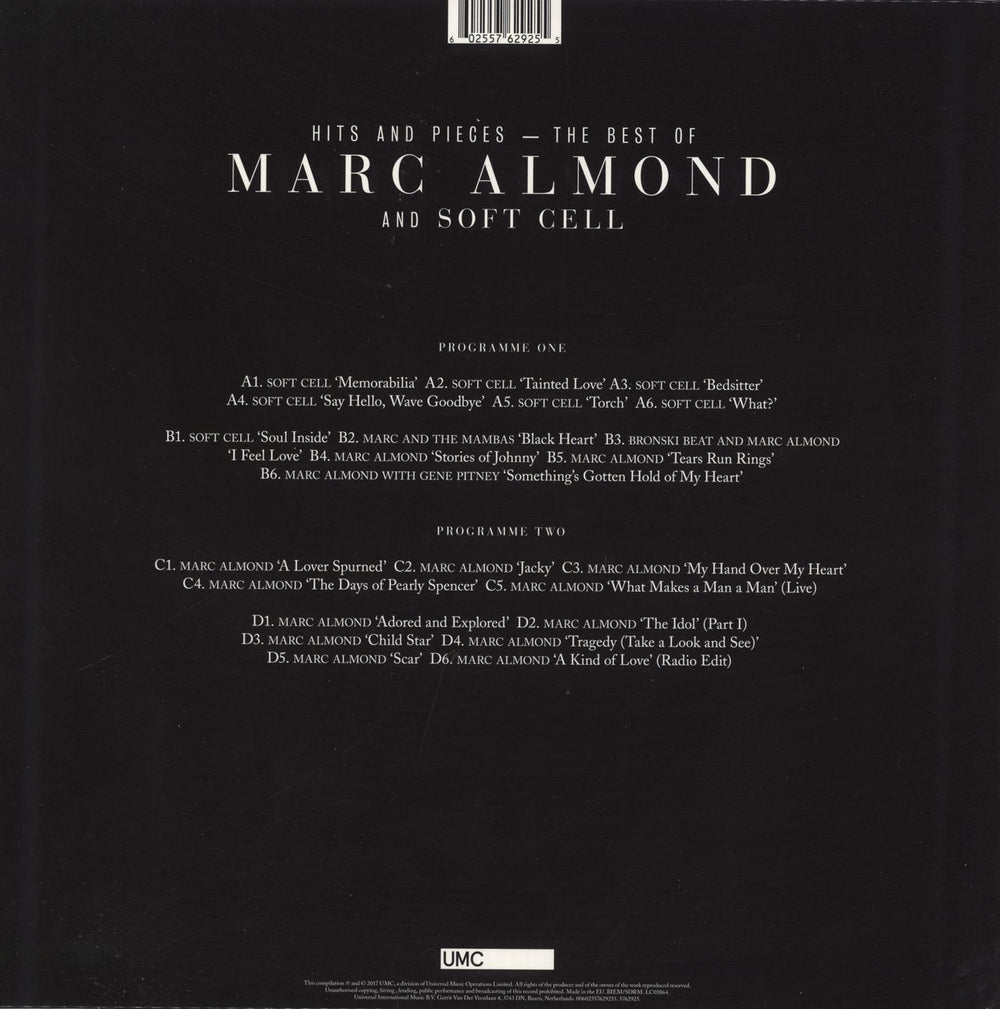 Marc Almond Hits And Pieces - The Best Of... - 180gm Pink / Black Vinyl UK 2-LP vinyl record set (Double LP Album) 602557629255