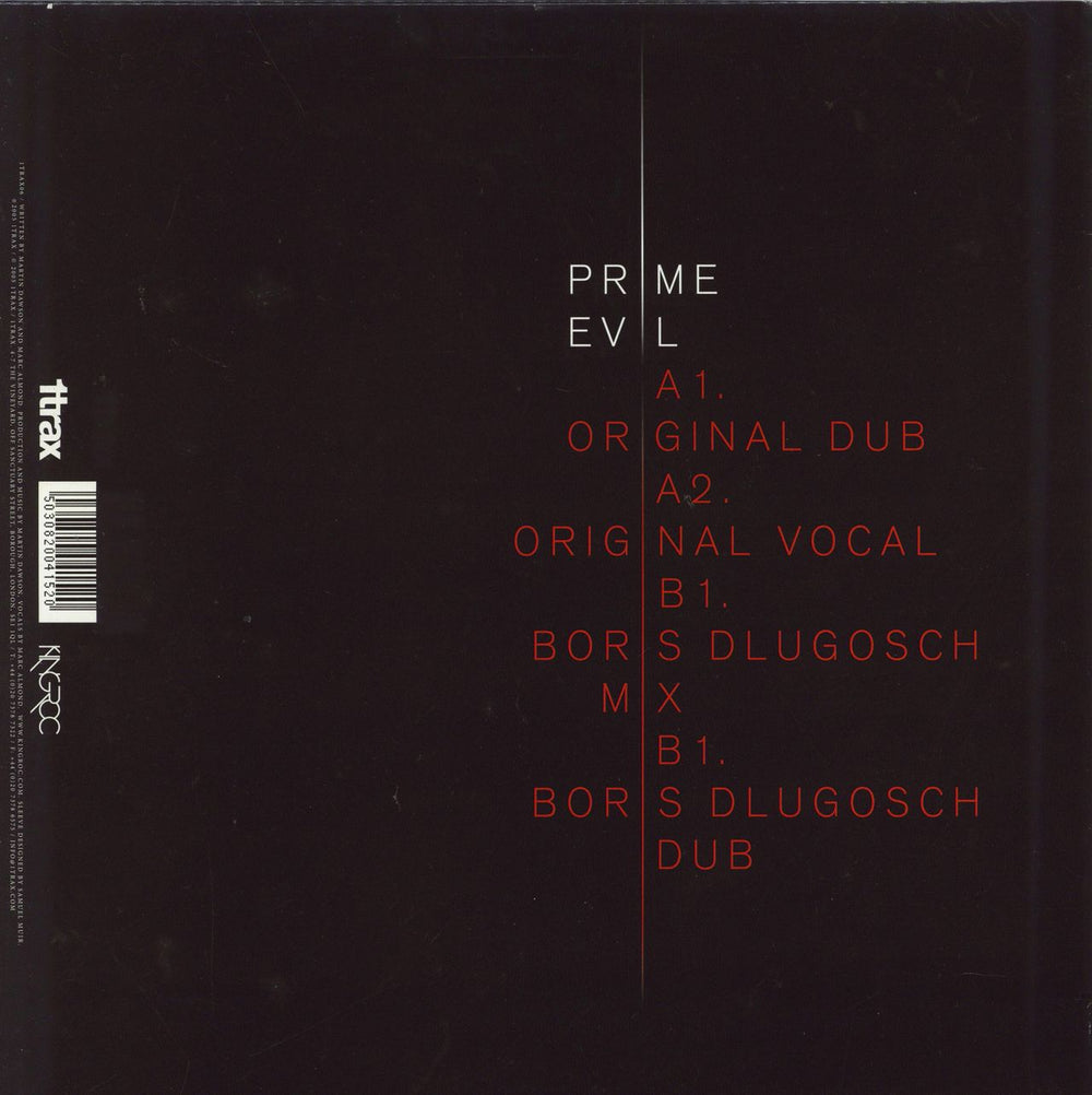 Marc Almond Prime Evil UK 12" vinyl single (12 inch record / Maxi-single) 5030820041520