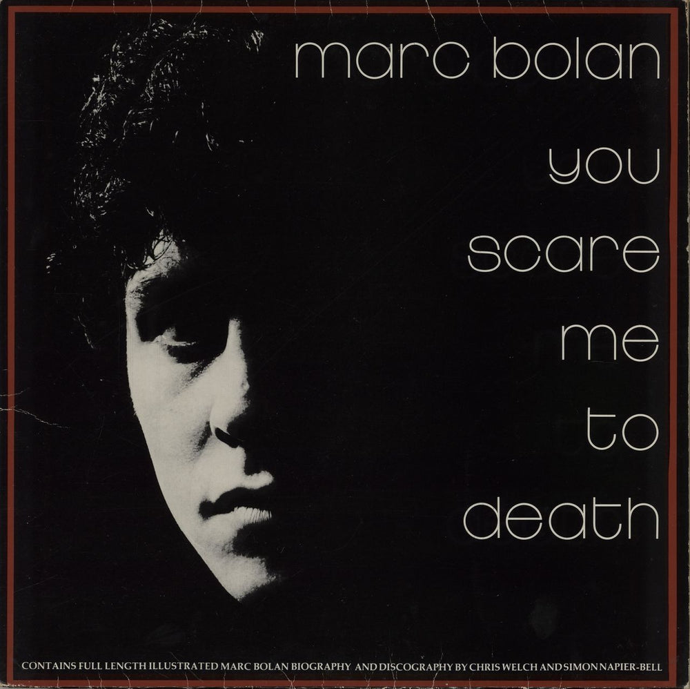 Marc Bolan You Scare Me To Death + Flexi & Merchandise insert UK vinyl LP album (LP record) ERED20