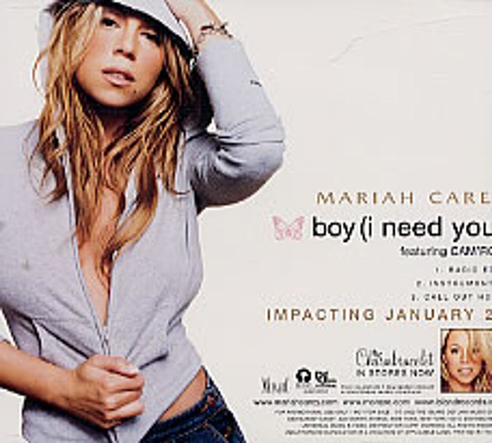 Mariah Carey Boy (I Need You) US Promo CD single (CD5 / 5") CRYC5BO234448