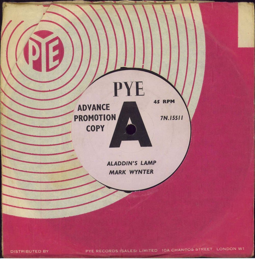 Mark Wynter Aladdin's Lamp UK Promo 7" vinyl single (7 inch record / 45) 7N.15511