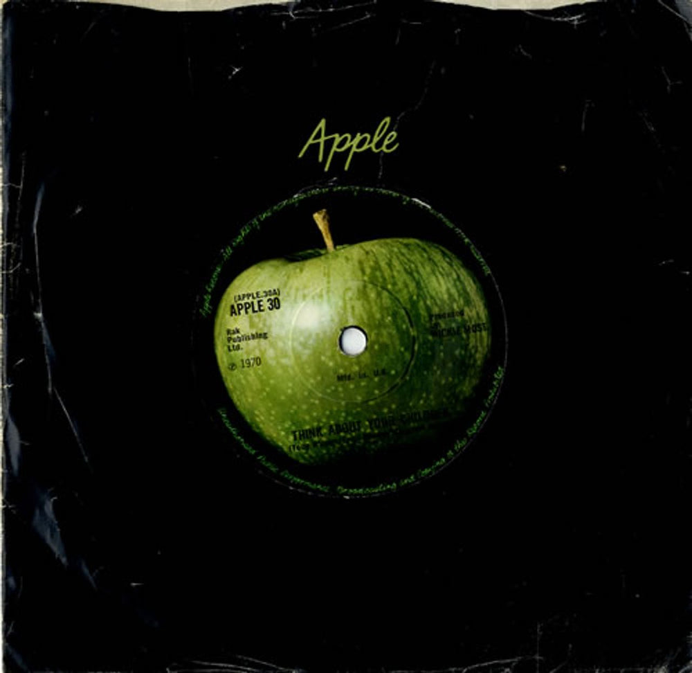 Mary Hopkin Think About Your Children - Solid Centre UK 7" vinyl single (7 inch record / 45) APPLE30