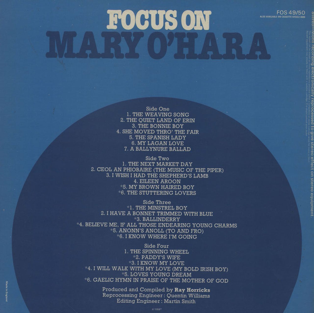 Mary O'Hara Focus On Mary O'Hara UK 2-LP vinyl record set (Double LP Album)