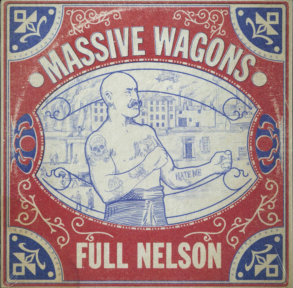 Massive Wagons Full Nelson + Shrink UK vinyl LP album (LP record) MOSH610LP