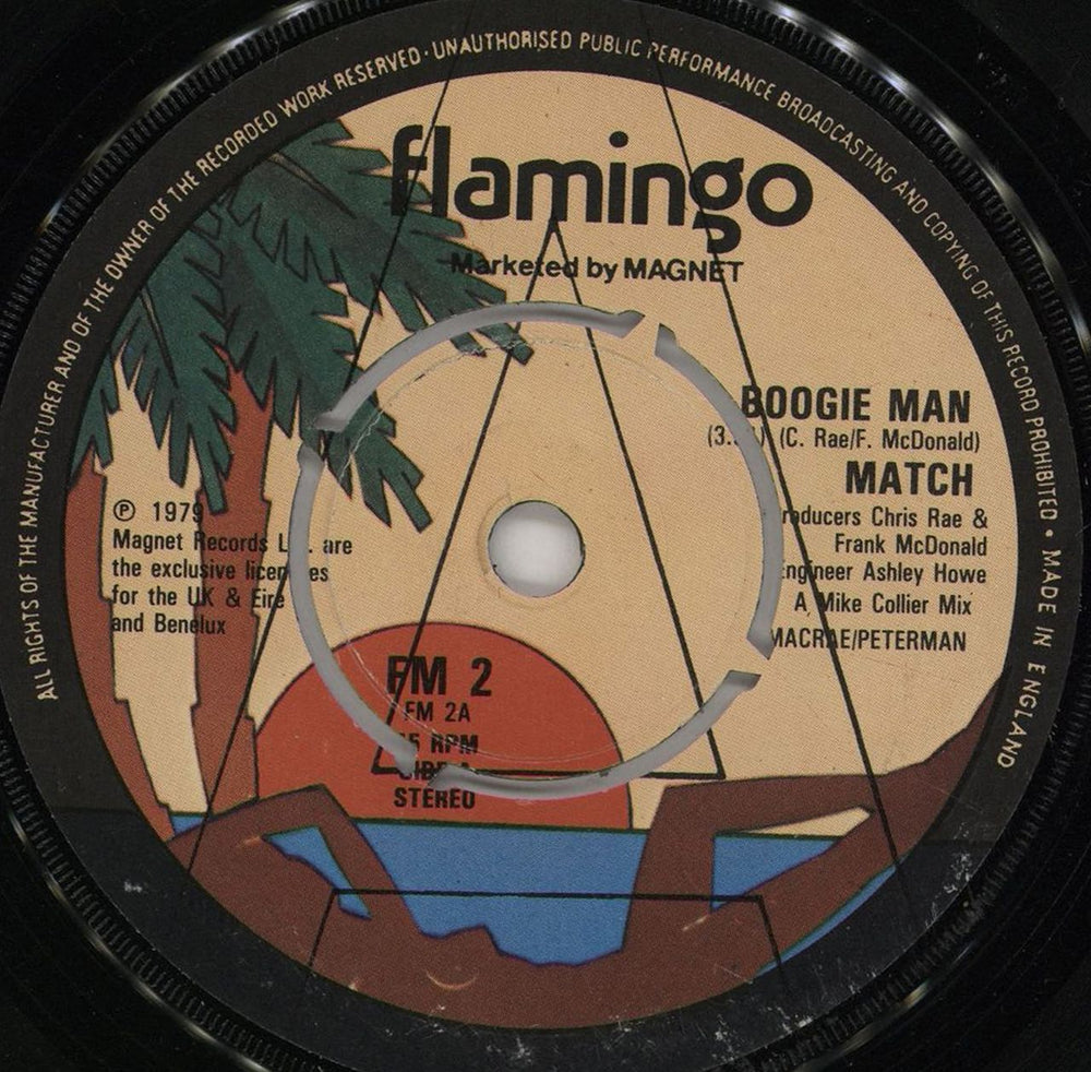 Match Boogie Man - A Label UK Promo 7" vinyl single (7 inch record / 45) FM2