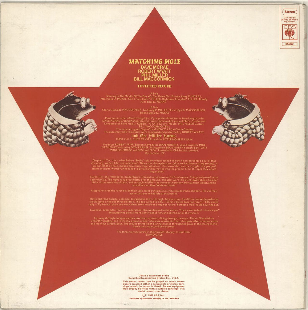 Matching Mole Matching Mole's Little Red Record - 2nd UK vinyl LP album (LP record)
