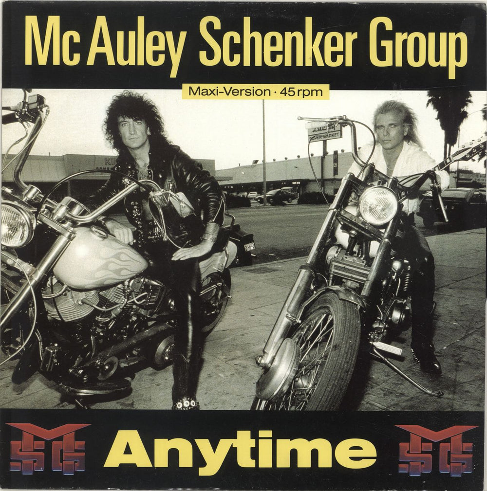 McAuley Schenker Group Anytime UK 12" vinyl single (12 inch record / Maxi-single) 12EM127