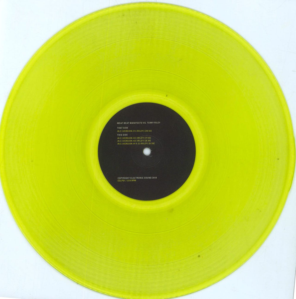 Meat Beat Manifesto In C - Yellow Vinyl UK 12" vinyl single (12 inch record / Maxi-single) MBM12IN802354