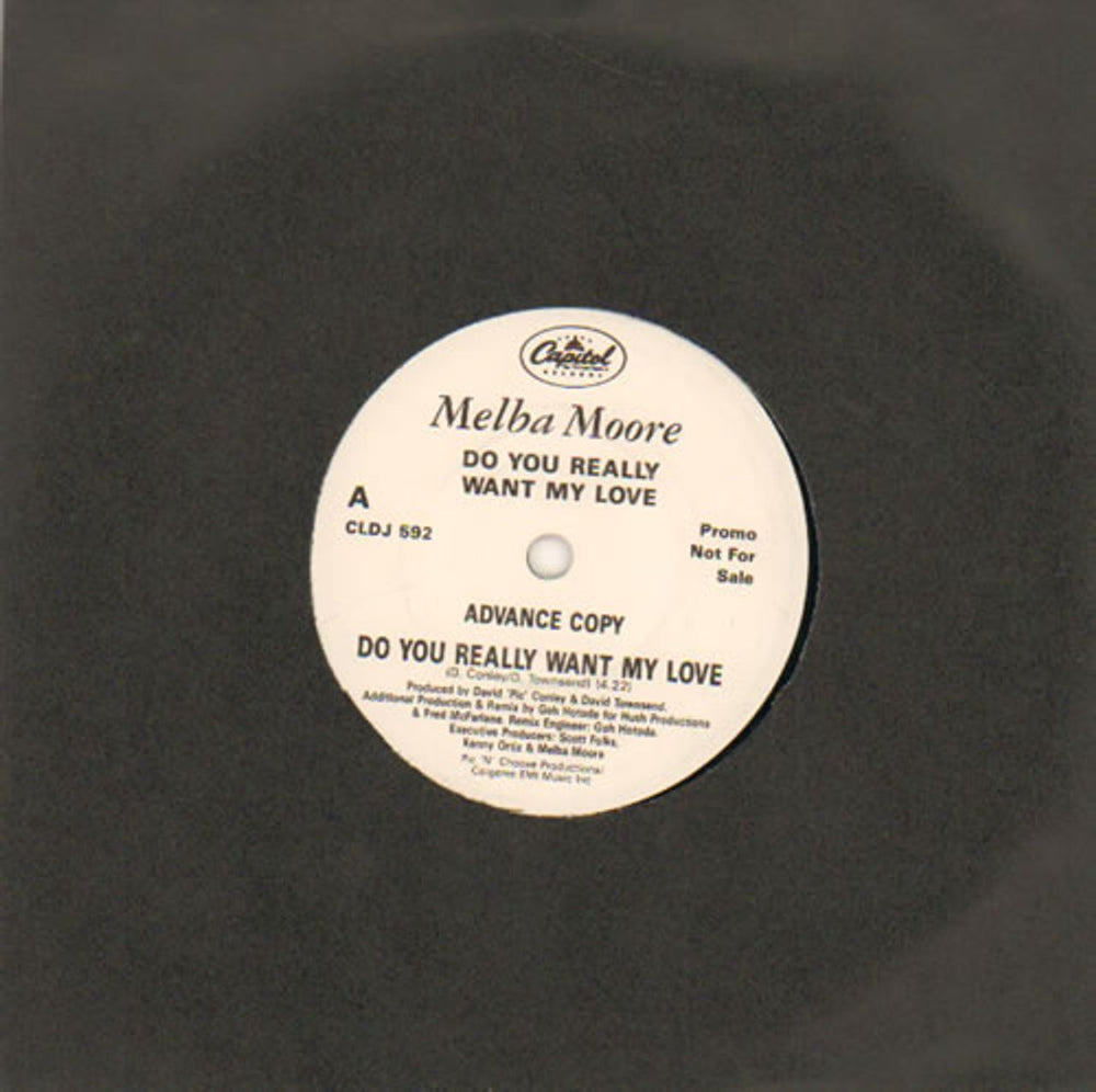 Melba Moore Do You Really Want My Love UK Promo 7" vinyl single (7 inch record / 45) CLDJ592