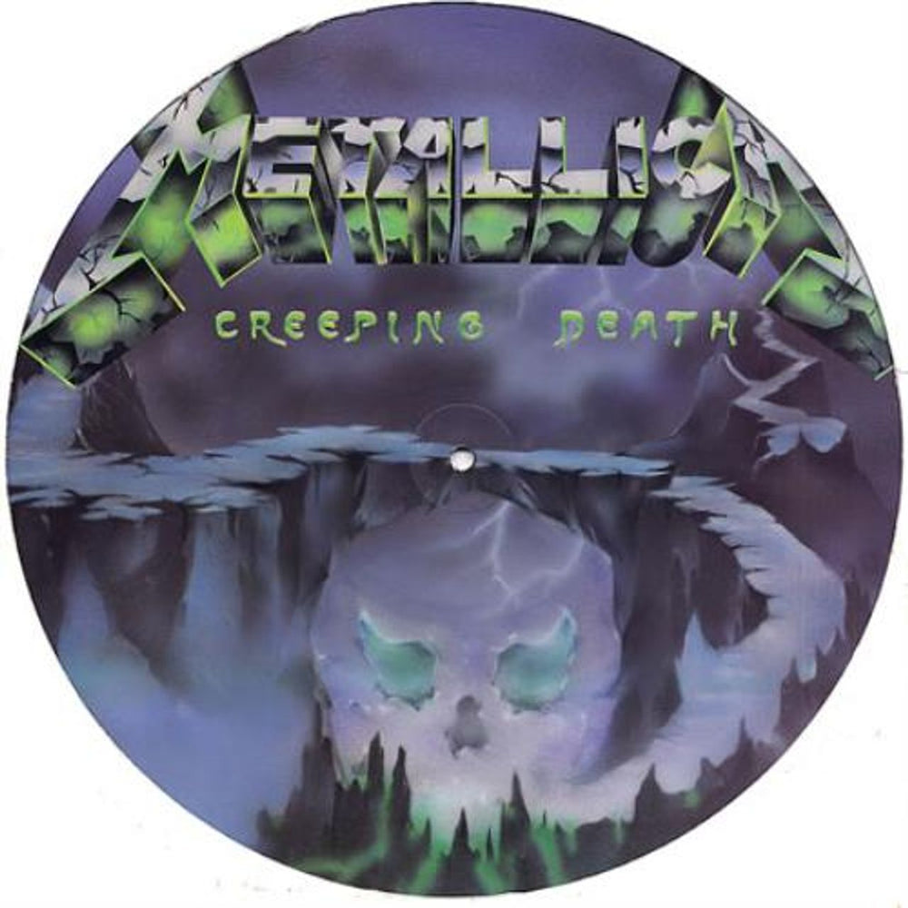 Metallica Creeping Death - 1st issue - No Barcode UK 12" vinyl picture disc (12 inch picture record) P12KUT112