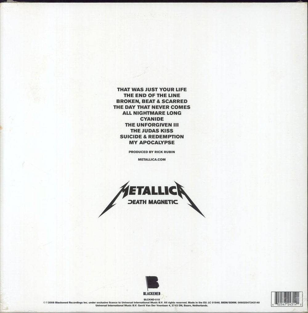 Metallica Death Magnetic UK 2-LP vinyl record set (Double LP Album) 602547243140