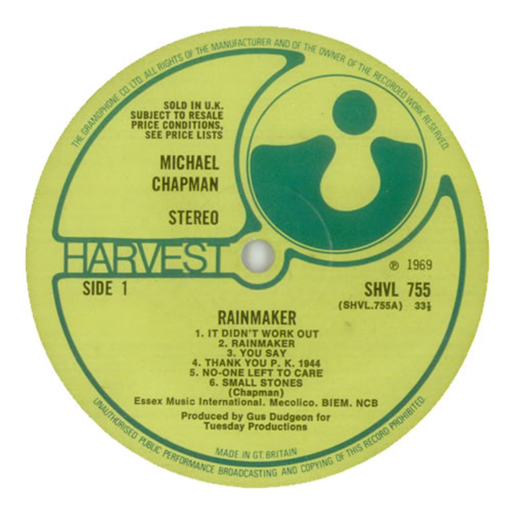 Michael Chapman Rainmaker - 1st - VG+ UK vinyl LP album (LP record) MCNLPRA540994