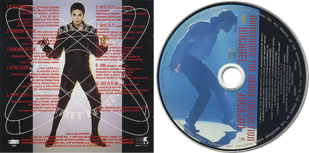 Michael Jackson Dangerous - The Remix Collection Japanese CD album (CDLP) M-JCDDA19164