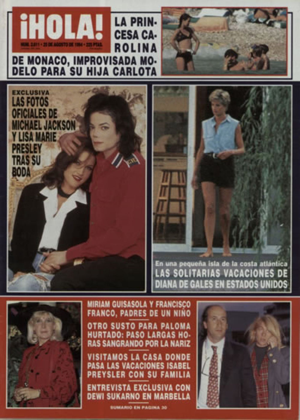 Michael Jackson Hola Spanish magazine 25TH AUGUST 1994
