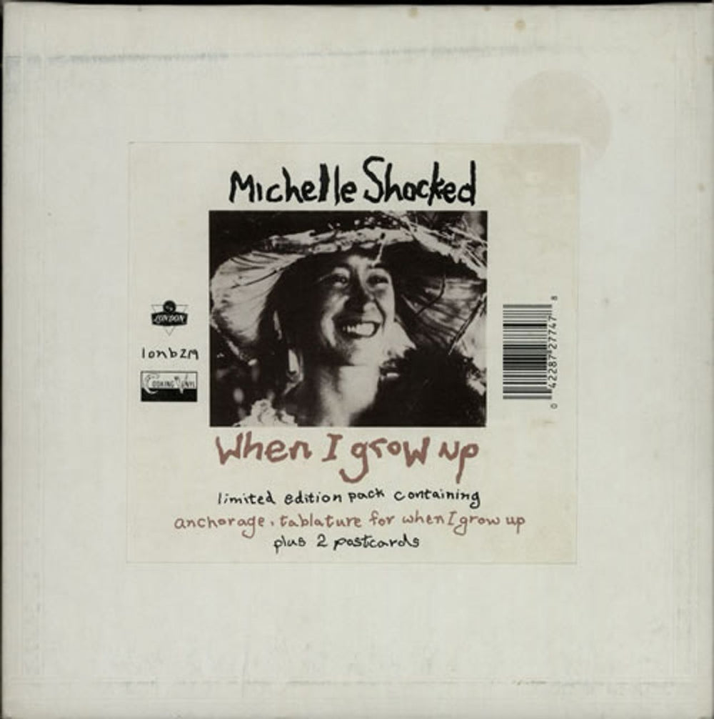 Michelle Shocked When I Grow Up - Envelope pack UK 7" vinyl single (7 inch record / 45) LONB219