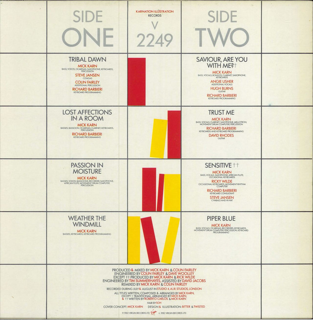 Mick Karn Titles UK vinyl LP album (LP record)