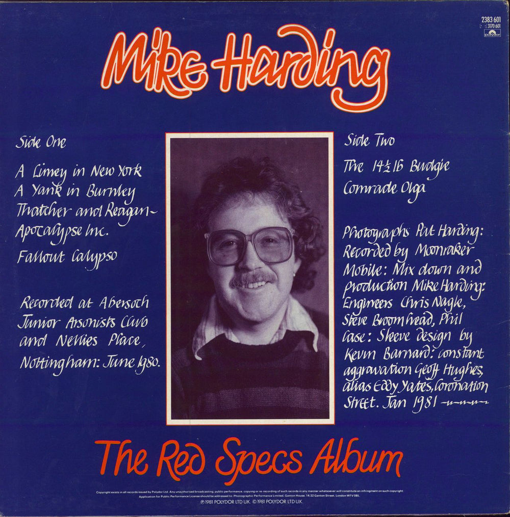 Mike Harding The Red Specs Album UK vinyl LP album (LP record)