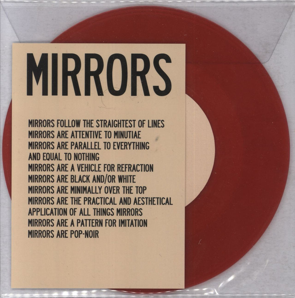 Mirrors Look At Me - Single Sided Red Vinyl UK 7" vinyl single (7 inch record / 45) MIRRORS001