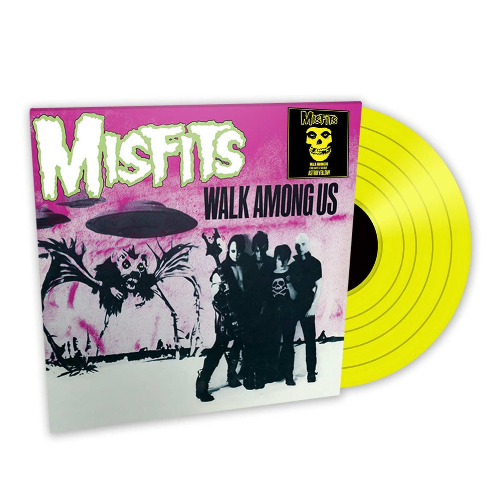 Misfits Walk Among Us - Yellow Vinyl - Sealed UK vinyl LP album (LP record) MOSH666LP