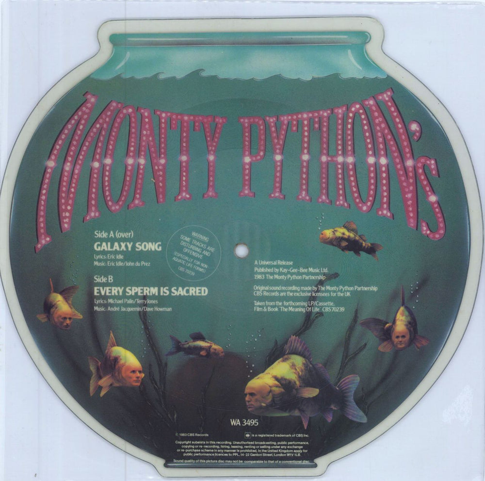 Monty Python Galaxy Song - EX UK shaped picture disc (picture disc vinyl record)