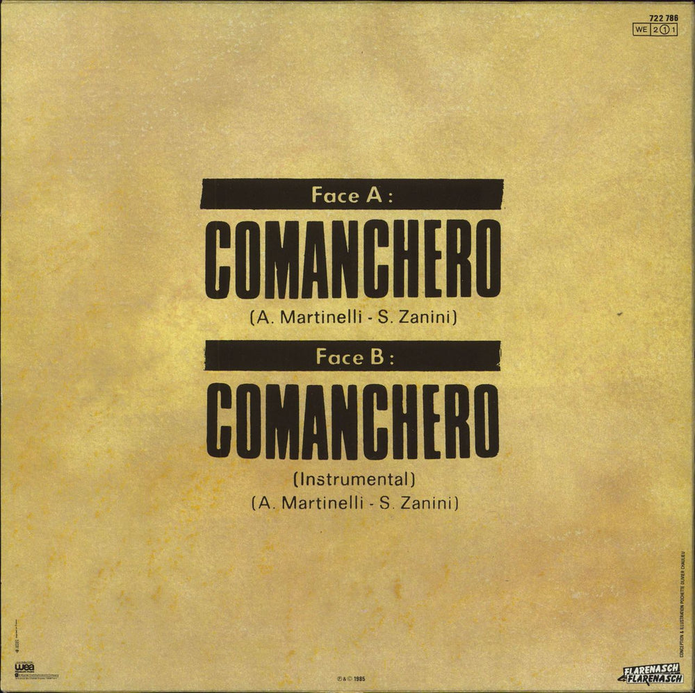 Moon Ray Comanchero French 12" vinyl single (12 inch record / Maxi-single)